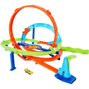 image:imageHot Wheels Action Loop Cyclone Challenge Track Set amp Toy CarSimplified Packaging