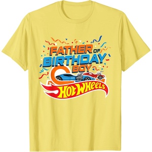 image:imageHot Wheels Birthday Confetti Father of Birthday Boy TShirtLemon Yellow