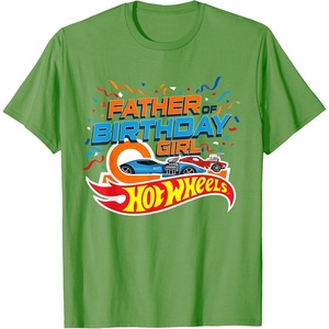 image:imageHot Wheels Birthday Confetti Father of Birthday Girl TShirtGrass Green