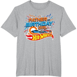 image:imageHot Wheels Birthday Confetti Father of Birthday Girl TShirtHeather Grey