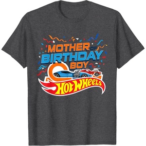 image:imageHot Wheels Birthday Confetti Mother of Birthday Boy TShirt Tee for Women and MenDark Heather Grey