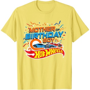 image:imageHot Wheels Birthday Confetti Mother of Birthday Boy TShirt Tee for Women and MenLemon Yellow