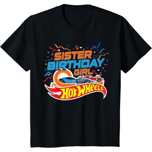 image:imageHot Wheels Birthday Confetti Sister of Birthday Girl TShirtBlack