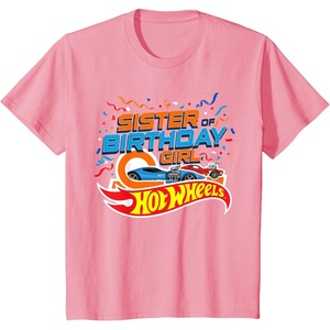 image:imageHot Wheels Birthday Confetti Sister of Birthday Girl TShirtPink
