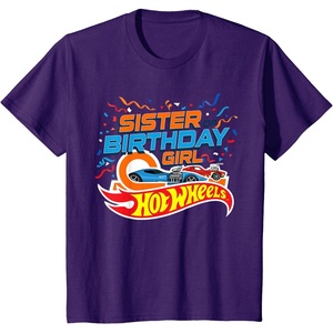 image:imageHot Wheels Birthday Confetti Sister of Birthday Girl TShirtPurple