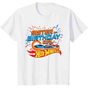image:imageHot Wheels Birthday Confetti Sister of Birthday Girl TShirtWhite