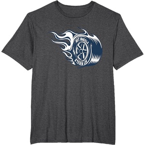 image:imageHot Wheels Blue Flaming Tire TShirtDark Heather Grey