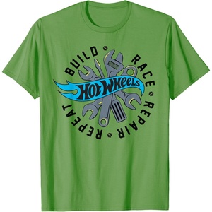 image:imageHot Wheels Build Race Repair Repeat TShirtGrass Green