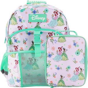 image:imageHot Wheels Cars amp Titles AllOver Print 16 Backpack amp Lunch Kit SetDisney Princesses Green