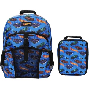 image:imageHot Wheels Cars amp Titles AllOver Print 16 Backpack amp Lunch Kit SetHot Wheels AOP Blue