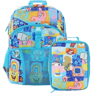 image:imageHot Wheels Cars amp Titles AllOver Print 16 Backpack amp Lunch Kit SetSpongebob Blue
