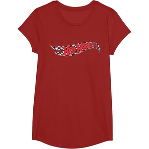 image:imageHot Wheels Checkerboard Logo TShirtCranberry Red