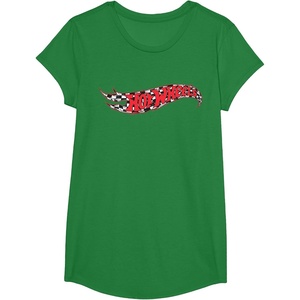 image:imageHot Wheels Checkerboard Logo TShirtKelly Green