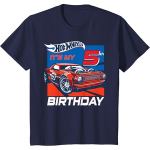 image:imageHot Wheels Its My 5th Birthday TShirt Tees for Boys and GirlsNavy Blue