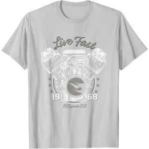 image:imageHot Wheels Live Fast 1968 TShirtSilver Grey