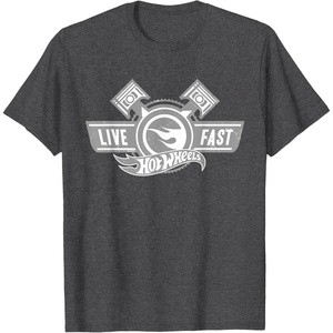 image:imageHot Wheels Live Fast TShirtDark Heather Grey