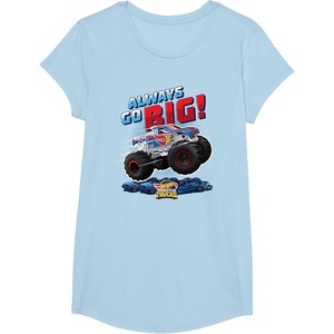 image:imageHot Wheels Monster Trucks  Always Go Big TShirtBaby Blue