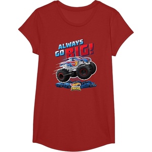 image:imageHot Wheels Monster Trucks  Always Go Big TShirtCranberry Red