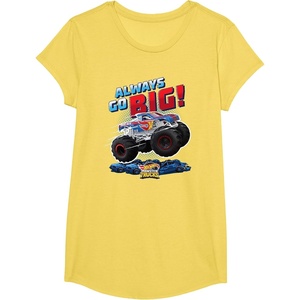 image:imageHot Wheels Monster Trucks  Always Go Big TShirtLemon Yellow