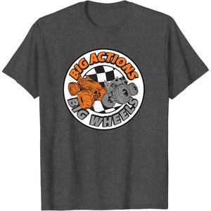 image:imageHot Wheels Monster Trucks  Big Actions Big Wheels TShirtDark Heather Grey