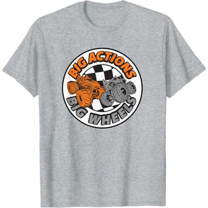 image:imageHot Wheels Monster Trucks  Big Actions Big Wheels TShirtHeather Grey