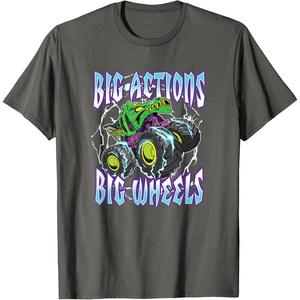 image:imageHot Wheels Monster Trucks  Big Actions Lightning Bolts TShirtAsphalt Grey