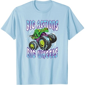 image:imageHot Wheels Monster Trucks  Big Actions Lightning Bolts TShirtBaby Blue