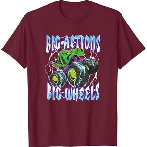 image:imageHot Wheels Monster Trucks  Big Actions Lightning Bolts TShirtBurgundy