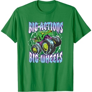 image:imageHot Wheels Monster Trucks  Big Actions Lightning Bolts TShirtKelly Green