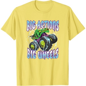 image:imageHot Wheels Monster Trucks  Big Actions Lightning Bolts TShirtLemon Yellow