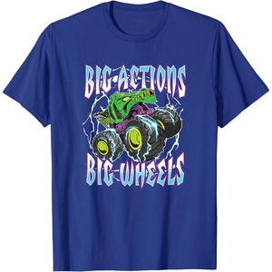 image:imageHot Wheels Monster Trucks  Big Actions Lightning Bolts TShirtRoyal Blue