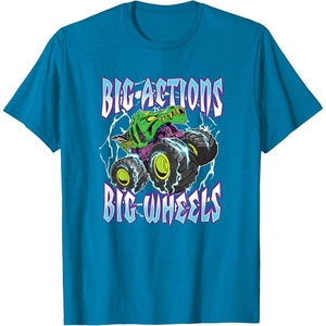 image:imageHot Wheels Monster Trucks  Big Actions Lightning Bolts TShirtSapphire Blue