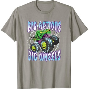 image:imageHot Wheels Monster Trucks  Big Actions Lightning Bolts TShirtSlate Grey