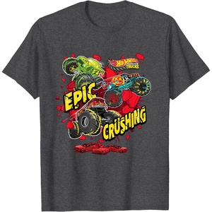 image:imageHot Wheels Monster Trucks  Epic Crushing TShirtDark Heather Grey