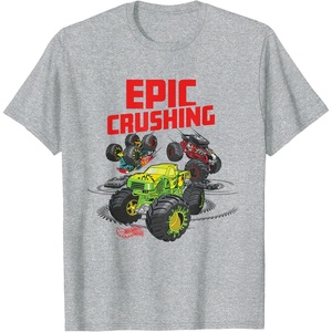 image:imageHot Wheels Monster Trucks  Epic Crushing TShirtHeather Grey