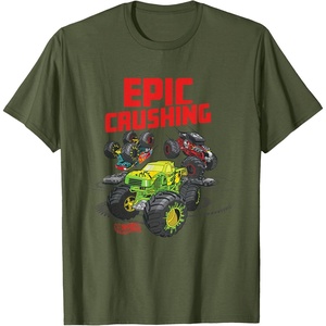 image:imageHot Wheels Monster Trucks  Epic Crushing TShirtOlive Green