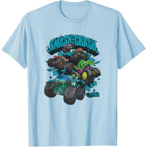 image:imageHot Wheels Monster Trucks  Epic Smash and Crash TShirtBaby Blue