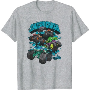 image:imageHot Wheels Monster Trucks  Epic Smash and Crash TShirtHeather Grey