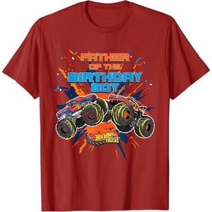 image:imageHot Wheels Monster Trucks  Father of Birthday Boy TShirtCranberry Red