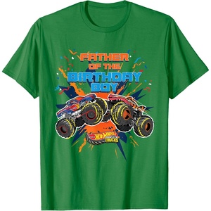 image:imageHot Wheels Monster Trucks  Father of Birthday Boy TShirtKelly Green