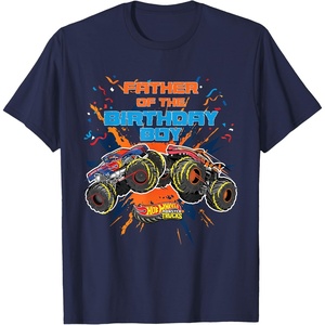 image:imageHot Wheels Monster Trucks  Father of Birthday Boy TShirtNavy Blue