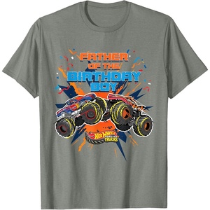 image:imageHot Wheels Monster Trucks  Father of Birthday Boy TShirtOlive Heather