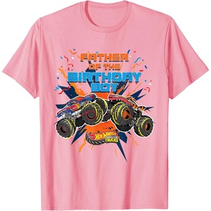 image:imageHot Wheels Monster Trucks  Father of Birthday Boy TShirtPink
