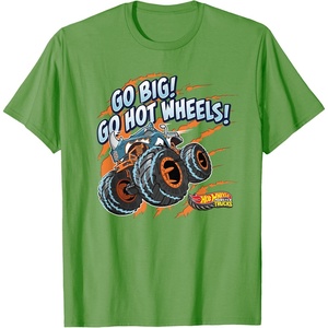 image:imageHot Wheels Monster Trucks  Go Big Go Hot Wheels TShirtGrass Green