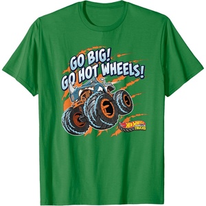 image:imageHot Wheels Monster Trucks  Go Big Go Hot Wheels TShirtKelly Green