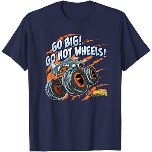 image:imageHot Wheels Monster Trucks  Go Big Go Hot Wheels TShirtNavy Blue