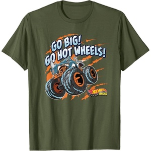 image:imageHot Wheels Monster Trucks  Go Big Go Hot Wheels TShirtOlive Green