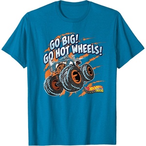 image:imageHot Wheels Monster Trucks  Go Big Go Hot Wheels TShirtSapphire Blue