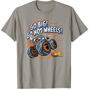 image:imageHot Wheels Monster Trucks  Go Big Go Hot Wheels TShirtSlate Grey
