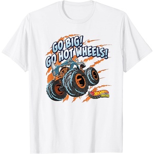 image:imageHot Wheels Monster Trucks  Go Big Go Hot Wheels TShirtWhite